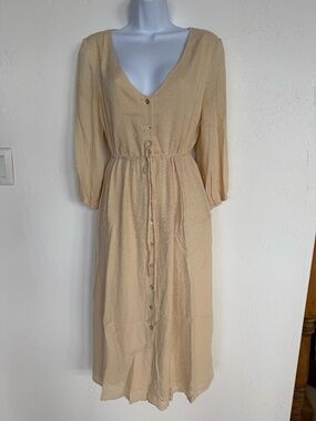 Atelette Cream Midi Dress